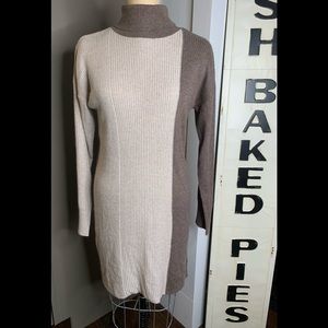 NWT Hem & Thread Brown/Tan Turtleneck Sweater sz S